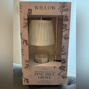 Willow Road Candle Warmer (One Candle Warmer) w/ Scented Candle - New In Box